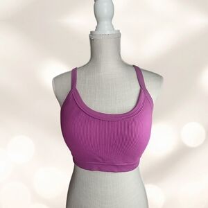 Maurices Ribbed Scoop Sports Bra in Fuchsia